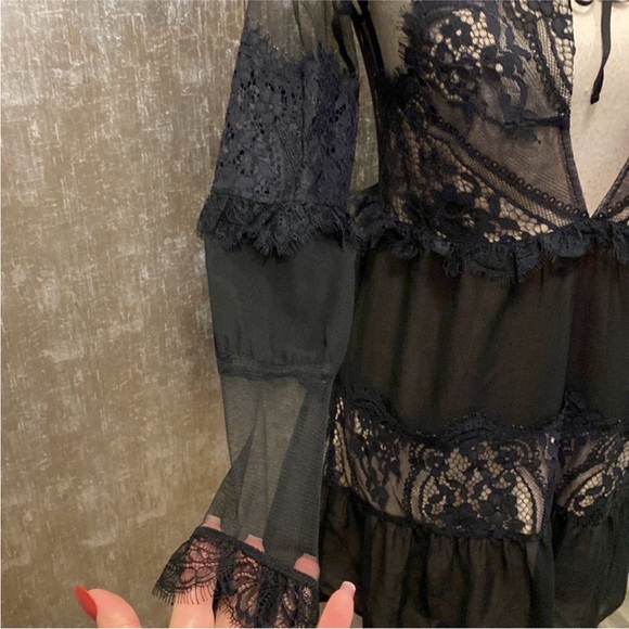For Love And Lemons Black Lace Dress, S - Picture 9 of 15